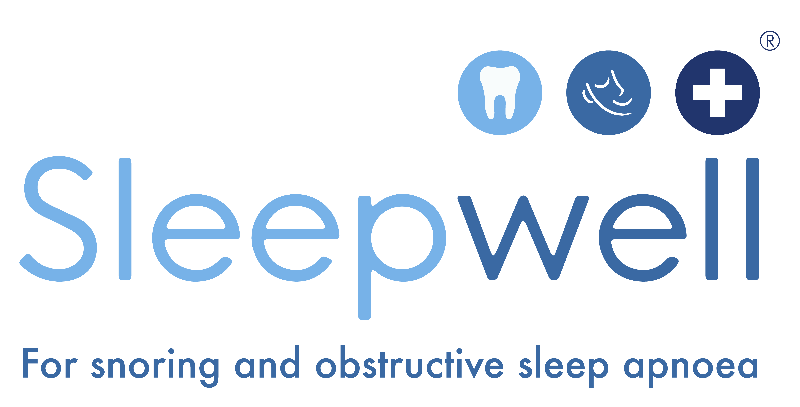 Sleepwell logo with icons and text on a white background